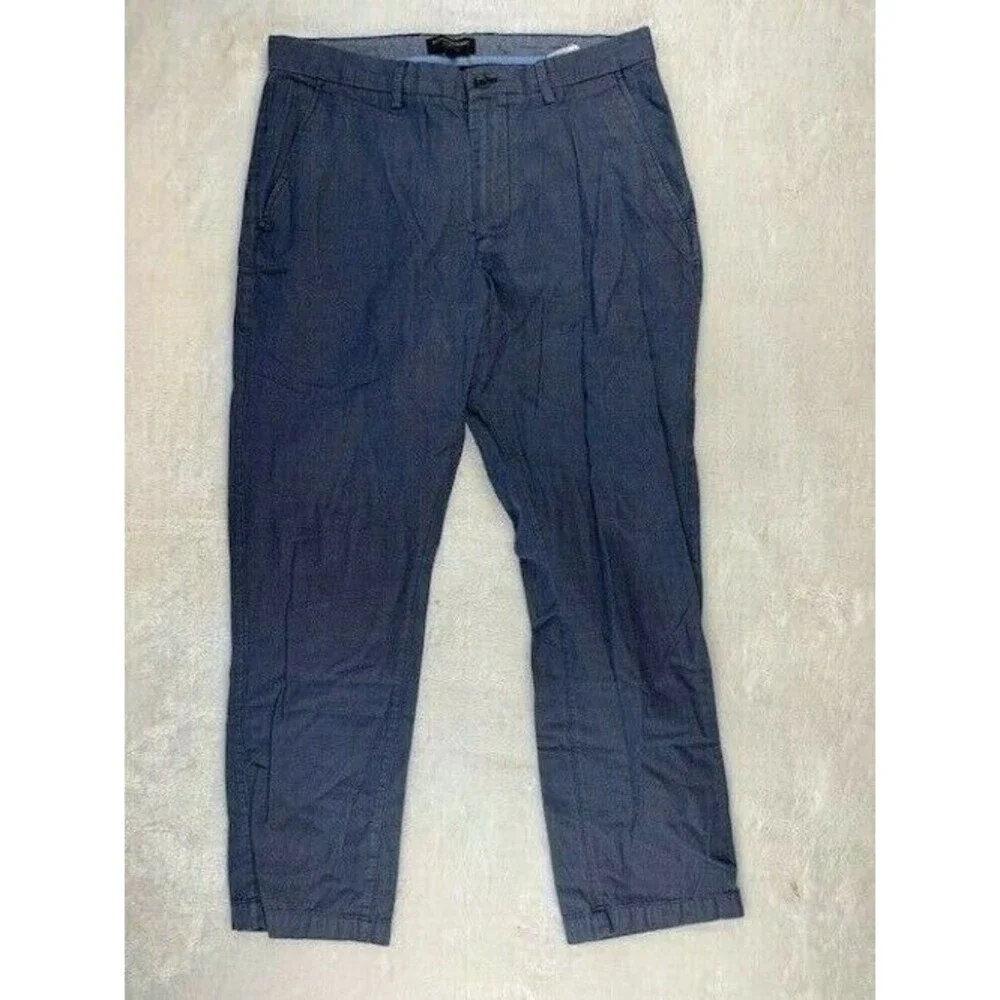 Banana Republic Size 35 X 32 Mens Kentfield Pants Blue Gray Color